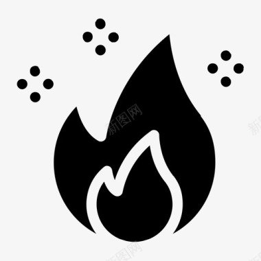 火燃烧元素图标