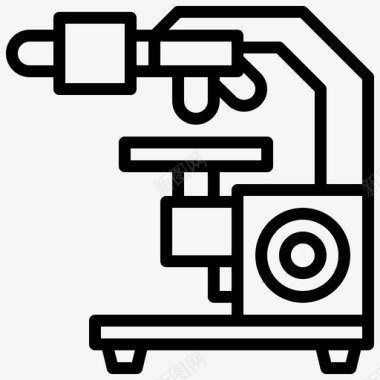 聚焦观察显微镜观察科学图标