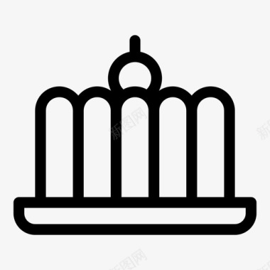 布丁甜点布丁素食主义者图标