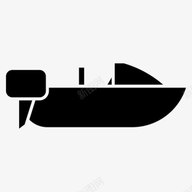 摩托艇游轮海上图标