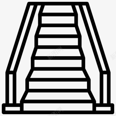 大气楼梯楼梯上升信号图标