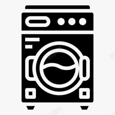 洗衣机采购产品洗衣电子家具和家庭图标