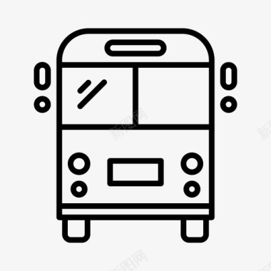 公交车交通工具日常用品图标