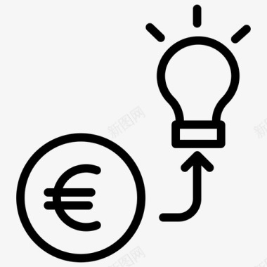 火焰欧元图标欧元商业创意图标