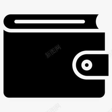 金融图标线性钱包现金钱图标