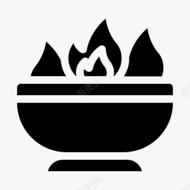 希腊柴堆燃烧文化图标