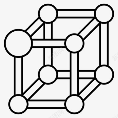 区块链结构区块链化学图标