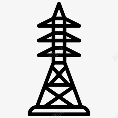 动力100电力电力塔动力图标