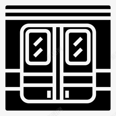 公交地铁标识门通道地铁图标