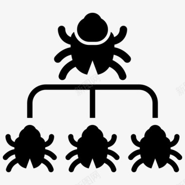 恶意软件的bugbug层次结构系列恶意软件图标