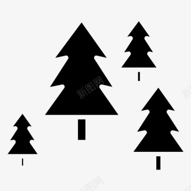 树木森林绿化图标