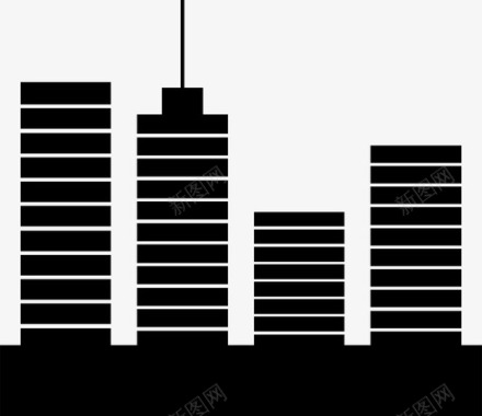 建筑与城市城市建筑物酒店图标