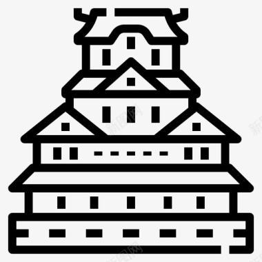 日本代购日本城堡建筑文化图标