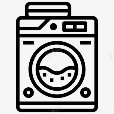 洗衣机洗衣机家电电子图标