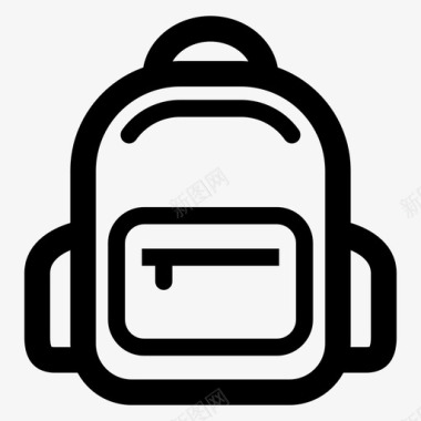 背包书包背包教育图标