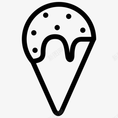 蛋卷冰淇淋蛋卷甜点图标