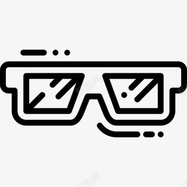 3d3d眼镜镜框镜头图标