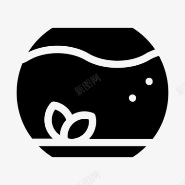 鱼缸清水鱼缸水族馆金鱼图标