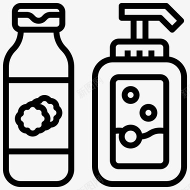 洗衣机液体肥皂家具家用图标