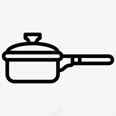 铸铁平底锅平底锅食物厨房图标