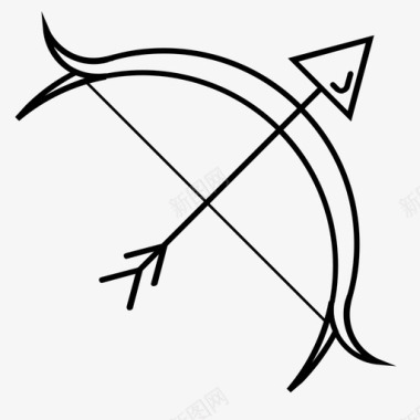 丘比特弓箭弓箭长弓图标