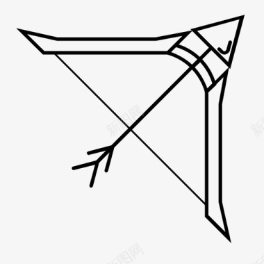 丘比特弓箭长弓箭武器图标