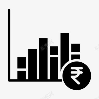 货币卢比分析图表货币图标