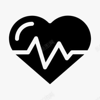 心跳心脏心电图心率图标