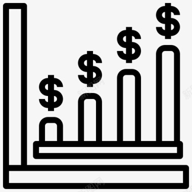 市场营销海报条形图商业金融图标