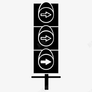 箭头标志道路交通红绿灯图标