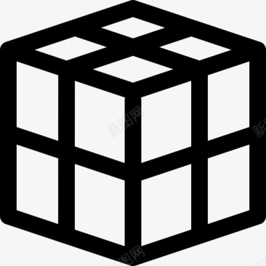 立方体拼图游戏魔方图标