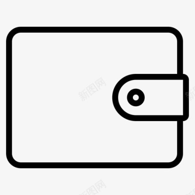 金融图标线性钱包现金钱图标