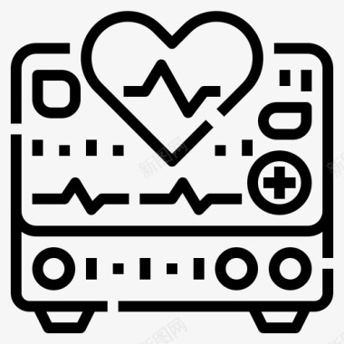 心率监护仪电子产品心率图标