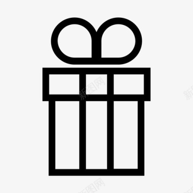 圣诞盒礼品盒方形盒图标