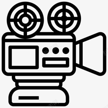 矢量电影放映机放映机电影投影图标