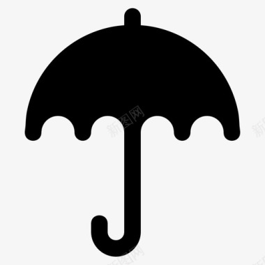 雨水雨伞沙滩雨水图标