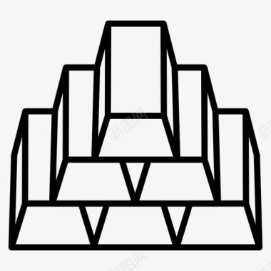 昂贵的珠宝采购产品金栈金栈酒吧图标