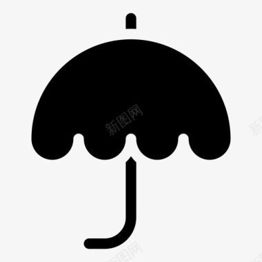雨伞保护雨图标