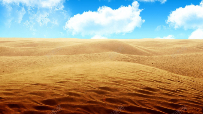 金黄沙漠的天空封面大图海报背景背景