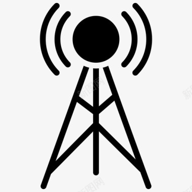 WiFi信号wifi塔通信信号塔图标