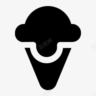 蛋卷冰淇淋蛋卷甜点图标