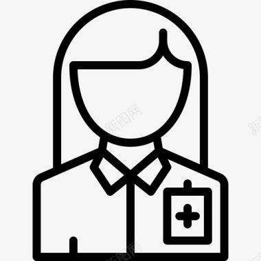 护士护士化身女性图标