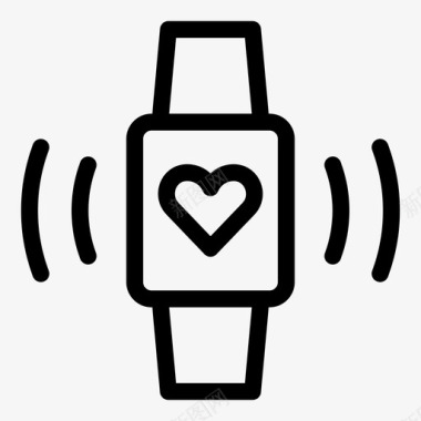 心率运动表智能手表心跳设备图标