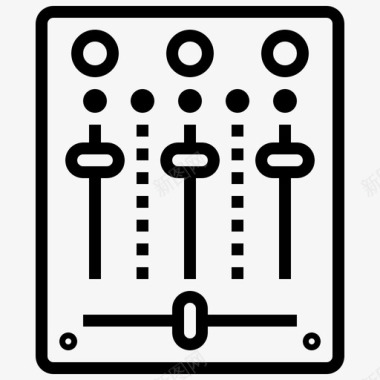 电台DJ音乐桌dj混音图标