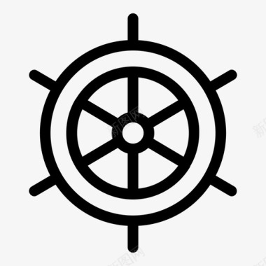 logo舵船长帆船图标