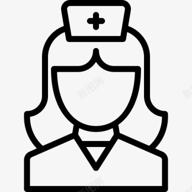 护士护士化身帽子图标