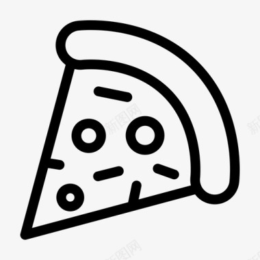 披萨片快餐一块图标