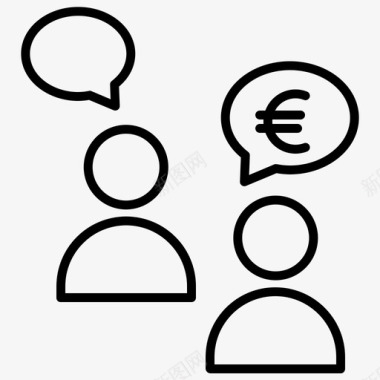火焰欧元图标对话交流欧元图标