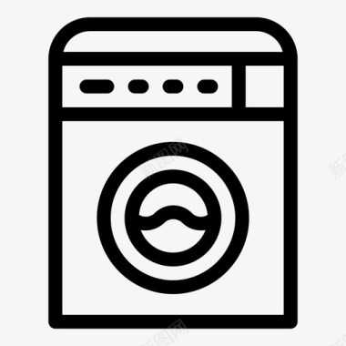 洗衣机电器时尚家政图标