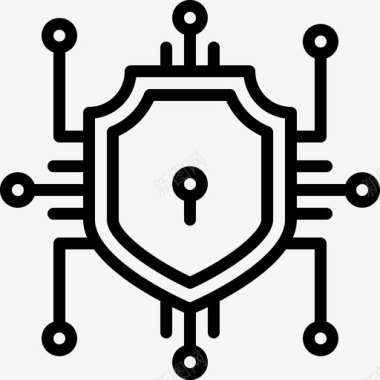 安全锁孔屏蔽锁孔隐私图标